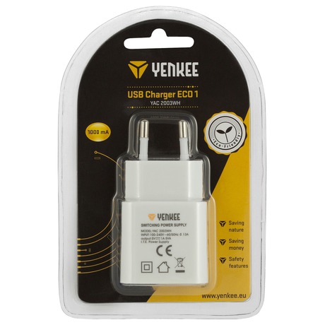 Yenkee YAC 2003WH USB 1000mA (foto 2)