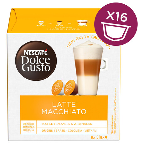 SET Nescaf Dolce Gusto Cappuccino, 16ks + Espresso, 16ks + Latte Macchiato, 16 ks