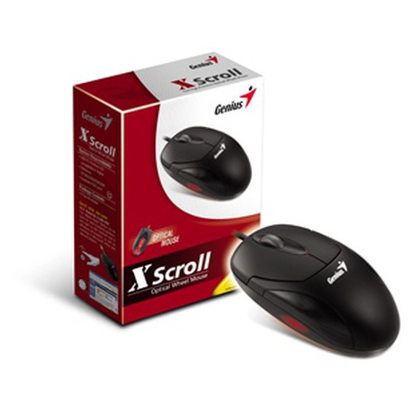 Myš Genius Xscroll, PS/2 / optická / 3 tlačítka / 800dpi - černá