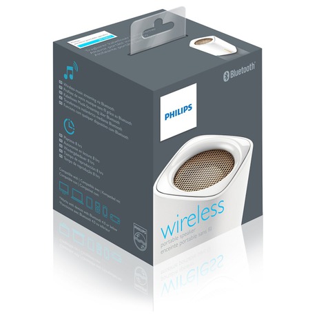 Přenosný reproduktor Philips BT100W, bílý - Philips BT100W, bílý (foto 2)