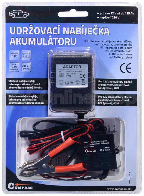 Nabíječka akumulátorů udržovací COMPASS 07143 12V 260mA