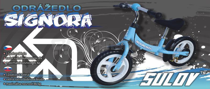 Odrážedlo Sulov SIGNORA 12", modré