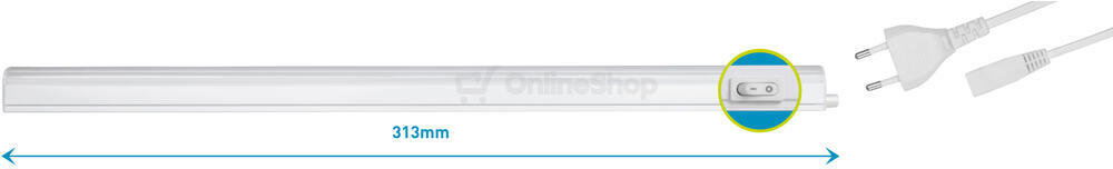 LED svítidlo lineární RETLUX RLL 503 T5 4W 30CM