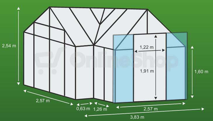 Skleník VITAVIA SIRIUS PC 6 mm stříbrný LG248