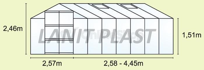 Skleník VITAVIA URANUS 11500 PC 4 mm zelený LG580