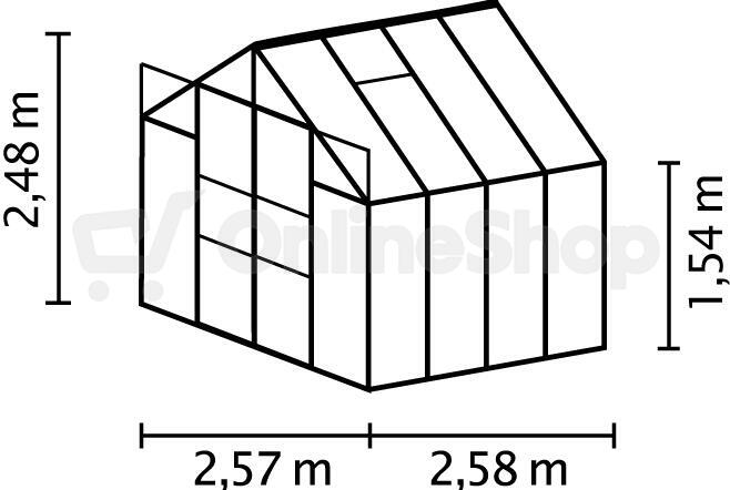 Skleník VITAVIA URANUS 6700 PC 6 mm zelený LG583