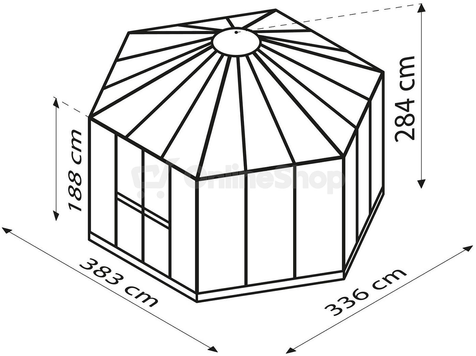 Zahradní pavilon VITAVIA HERA 9000 černý LG651