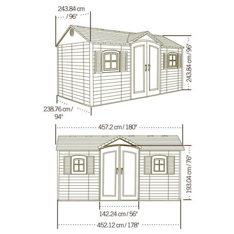 Zahradn domek Lanit Plast LIFETIME 6446 GARTEN VILLA - LIFETIME 6446 GARTEN VILLA LG1079 (foto 6)