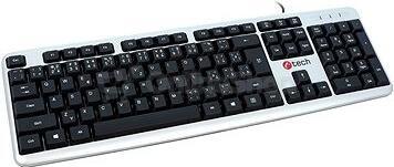 Klávesnice C-Tech KB-102 SLIM, CZ/SK - stříbrná