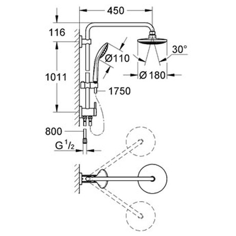 Grohe Euphoria System 180 - sprchový systém (27421001) - Grohe Euphoria System 180 -&nbsp;sprchový systém (foto 1)
