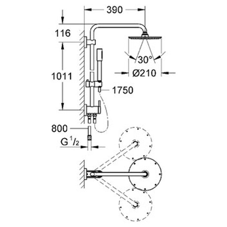 Grohe Rainshower® System 210 - sprchový systém (27419000) - Grohe Rainshower® System 210 -&nbsp;sprchový systém (foto 1)