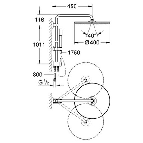 Grohe Rainshower® System 400 - sprchový systém (27175000) - Grohe Rainshower® System 400 -&nbsp;sprchový systém (foto 1)