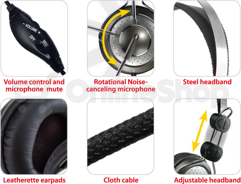 Headset Genius HS-04SU - černý/stříbrný