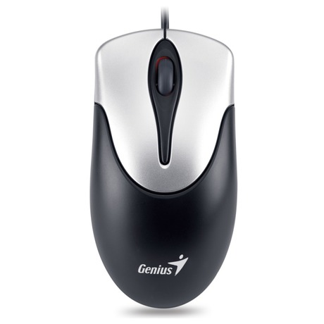 Myš Genius NetScroll 100 / optická / 3 tlačítka / 800dpi - černá/stříbrná