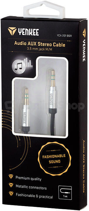 Kabel Yenkee YCA 201 BSR AUX M/M 1m kov.