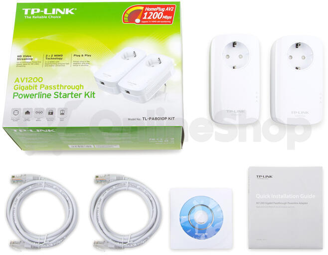 Powerline ethernet TP-Link TL-PA8010P KIT starter kit, adaptér (1200 Mbps)