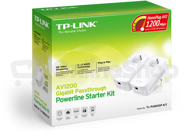 Powerline ethernet TP-Link TL-PA8010P KIT starter kit, adaptér (1200 Mbps)