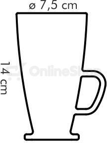 Skleněný hrnek latté macchiato Tescoma CREMA 300 ml