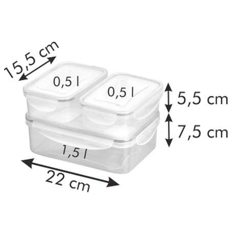 Tescoma FRESHBOX se&nbsp;3 dózami, šedá (foto 5)