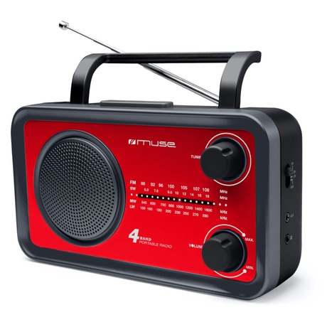 Radiopřijímač MUSE M-05, červený - MUSE M-05, červený (foto 1)