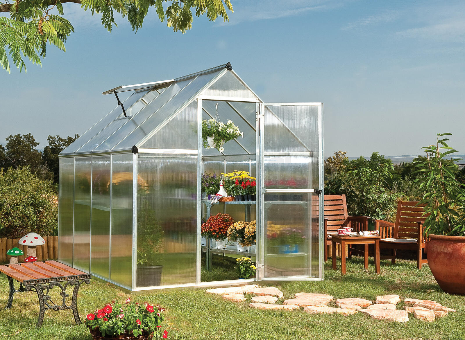 Polykarbonátový skleník Palram multiline 6x8