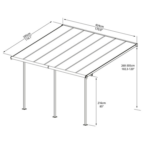 Palram Sierra 4200 antracit 3 x 4,25 (foto 7)