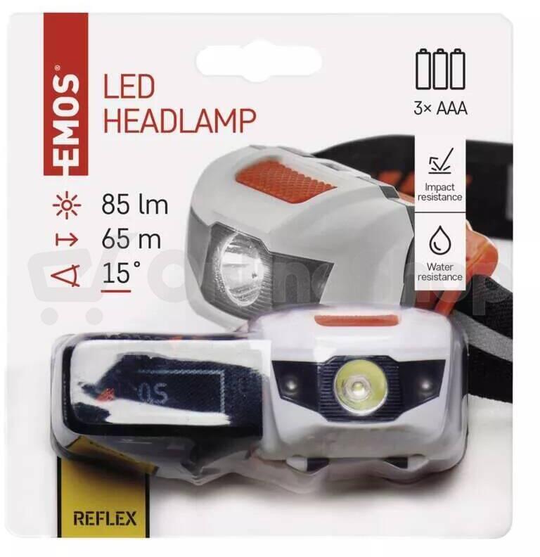 Emos LED čelovka P3521, 85 lm, 65 m, 3× AAA