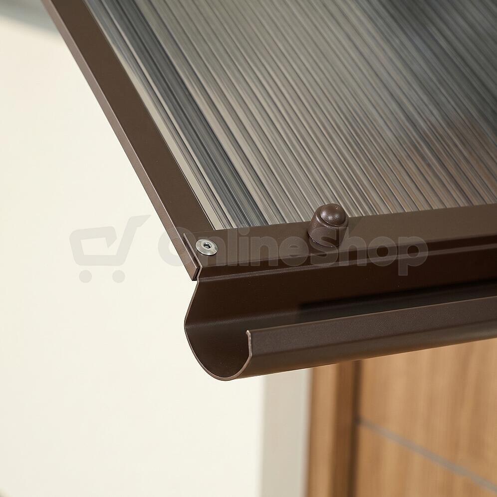 Stříška nad dveře LANITPLAST ARCUS 160/70 hnědá LG1160