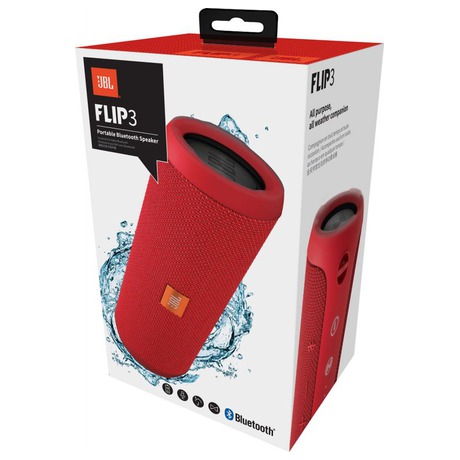 Přenosný reproduktor JBL Flip3, červený - JBL Flip3, červený (foto 4)