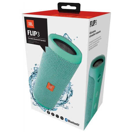 Přenosný reproduktor JBL Flip3, tyrkysová - JBL Flip3, tyrkysová (foto 3)