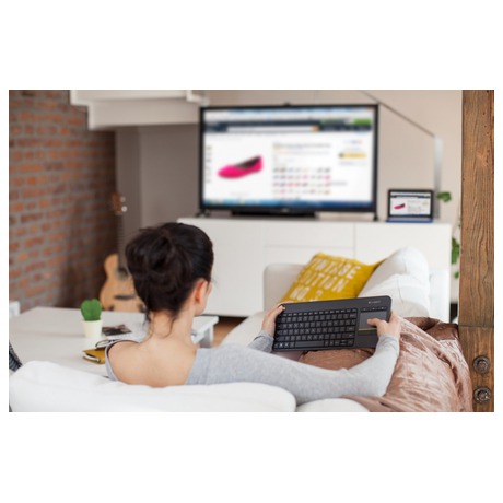 Klávesnice Logitech Wireless Keyboard K400 Plus, CZ - černá - Logitech Wireless Touch Keyboard K400 Plus CZ&nbsp;920-007151, černá (foto 7)
