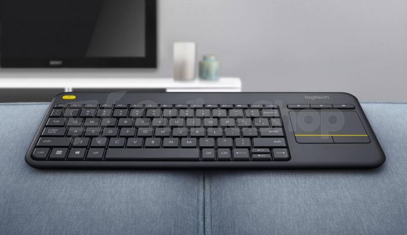 Bezdrátová klávesnice Logitech Wireless Touch Keyboard K400 Plus CZ 920-007151, černá
