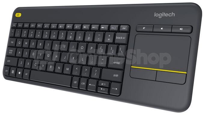 Bezdrátová klávesnice Logitech Wireless Touch Keyboard K400 Plus CZ 920-007151, černá