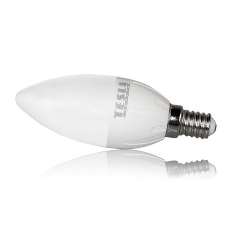 Žárovka LED Tesla svíčka, 5W, E14, teplá bílá - Tesla svíčka, 5W, E14, teplá bílá (foto 1)