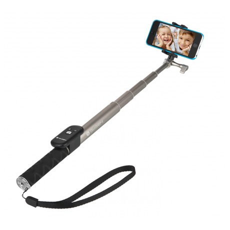 Selfie tyč GoGEN 4 teleskopická, bluetooth, titanová - GoGEN 4&nbsp;teleskopická, bluetooth titanium (foto 1)