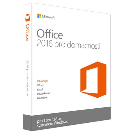 Software Microsoft Office 2016 CZ pro domácnosti