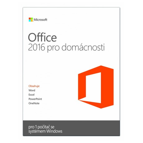 Software Microsoft Office 2016 CZ pro domácnosti