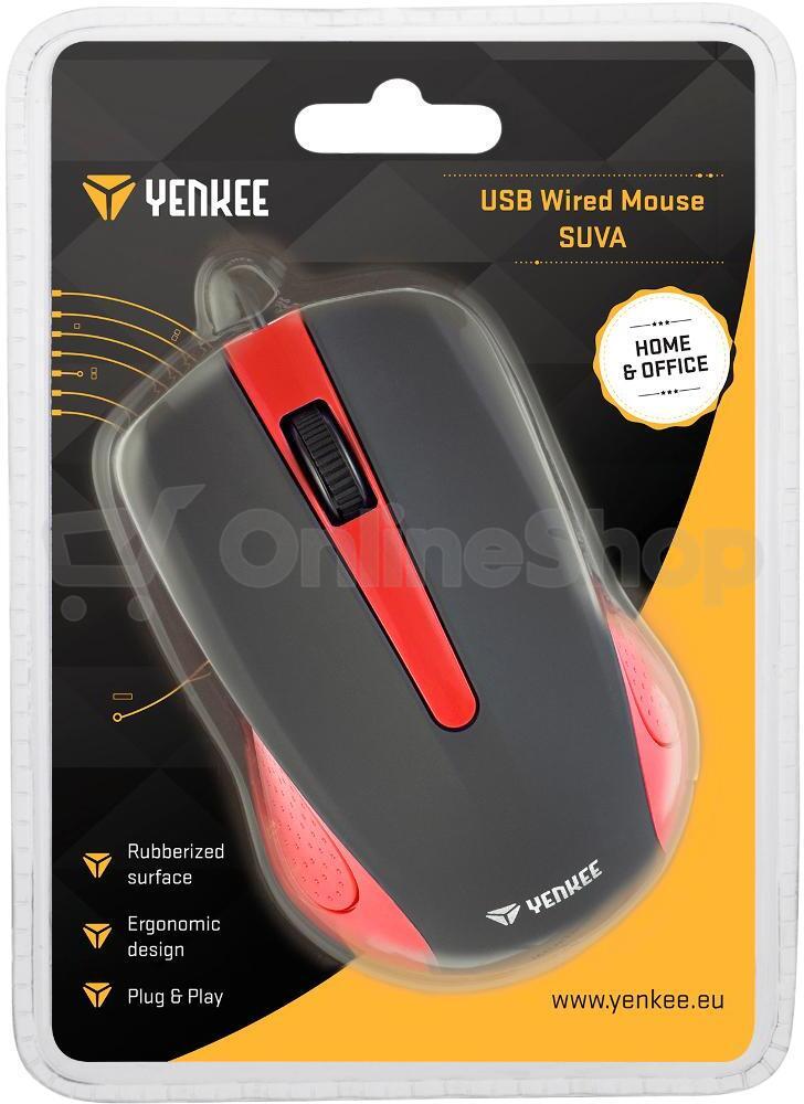 Počítačová myš Yenkee YMS 1015RD USB Suva červená