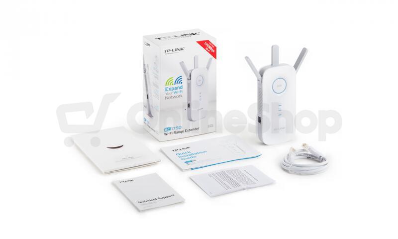WiFi extender TP-Link RE450 AP/Extender/Repeater - AC1750 450/1300Mbps,1x LAN, EasyMesh