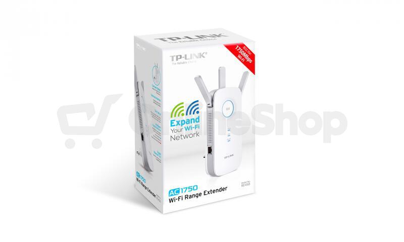 WiFi extender TP-Link RE450 AP/Extender/Repeater - AC1750 450/1300Mbps,1x LAN, EasyMesh
