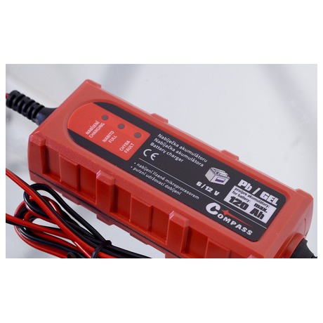 Nabíječka autobaterií Compass mikroprocesor 1Amp 6/12V PB/GEL max. 120Ah - Compass 07142 6/12V (foto 4)