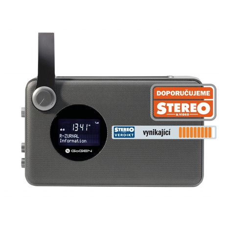 Radiopřijímač DAB GoGEN DAB 1471 BT, šedá - GoGEN DAB 1471 BT, šedá (foto 2)