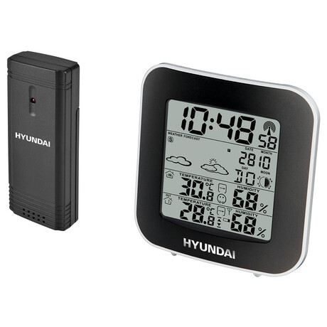 Meteostanice Hyundai WS 8236, ern/stbrn
