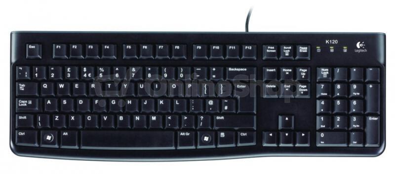 Klávesnice Logitech K120 CZ, černá (920-002641)