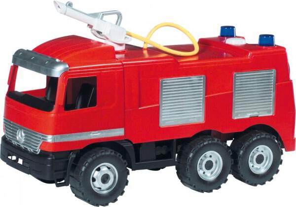 Lena Mercedes auto hasiči plast 60cm stříkací vodu nádržka 1,6l v krabici 68x38x27cm