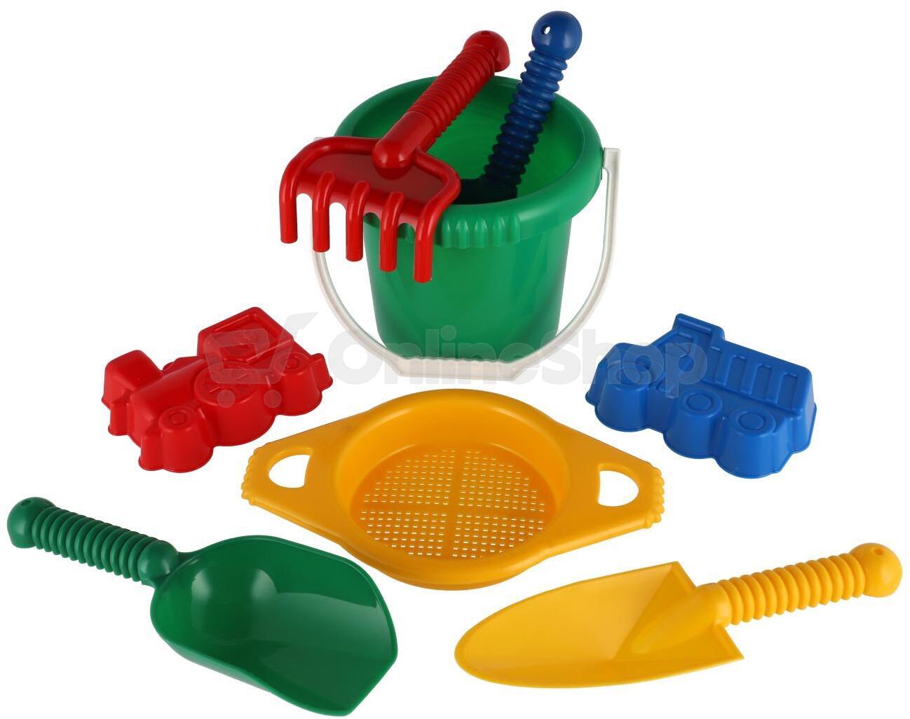 Kbelík Teddies sítko lopatka 2 bábovky