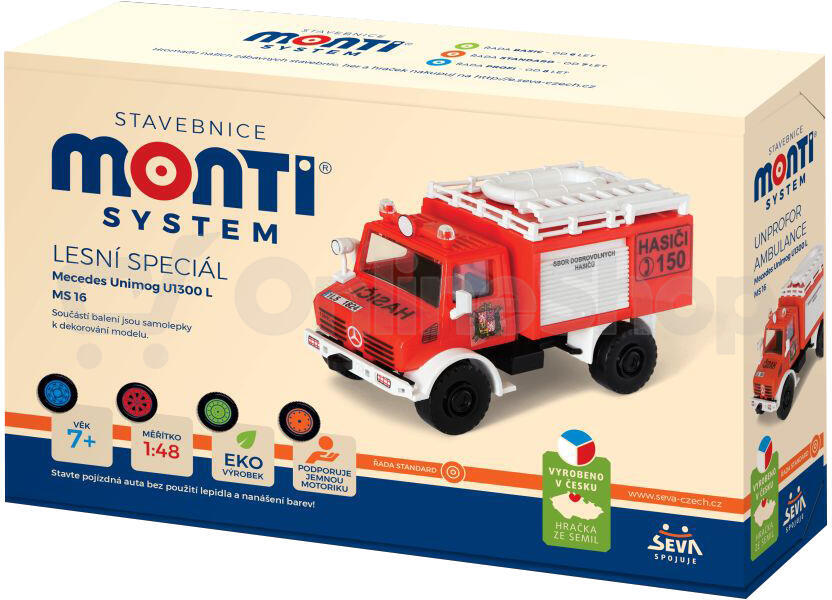 Stavebnice Seva Monti System MS 16 - Lesní speciál Fire Brigade 1:48