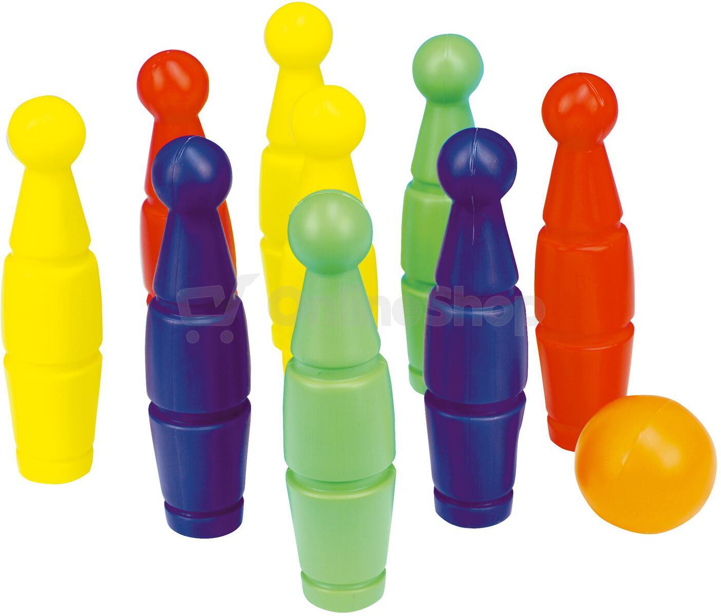 Teddies Kuželky plast 23cm 9ks v síťce 18m+