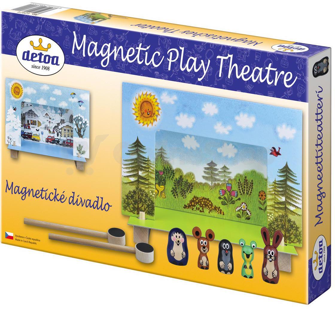 Dřevěné magnetické divadlo Detoa Krtek s figurkami