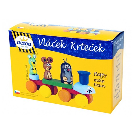 Detoa Vlak Krtek devo 15cm v krabice